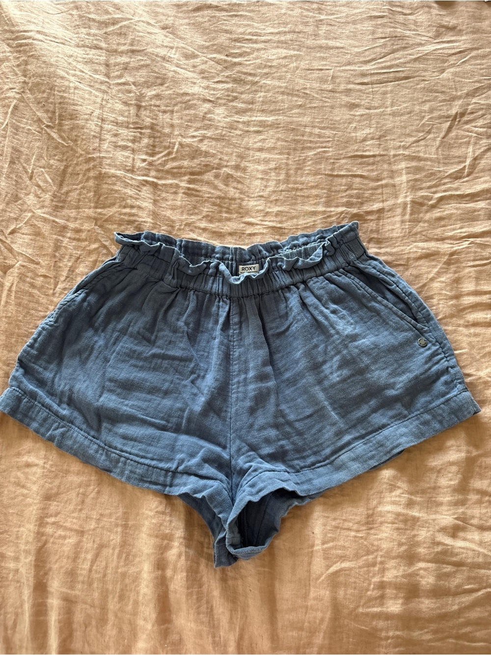 Roxy Washed Blue High-Waist Shorts